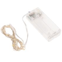 gjenstander LED-lyslenke for innendørs bruk, batteridrevet, varmhvit, 30 LED-lys, 3 m, 6 stk.