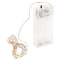 gjenstander LED-lyslenke for innendørs bruk, batteridrevet, varmhvit, 30 LED-lys, 3 m, 6 stk.