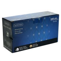 gjenstander LED lysnett 180 varmhvit 2m x 2m for ute