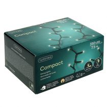 gjenstander LED ris lyskjede 350 grønn, varm hvit for utvendig 7,5m