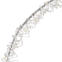 gjenstander LED-ring i metall til oppheng, sølv, varmhvit, 30 cm