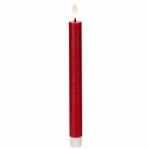 gjenstander LED-konisk lys, rødt med varmt hvitt lys, 24 cm, 2 stk.