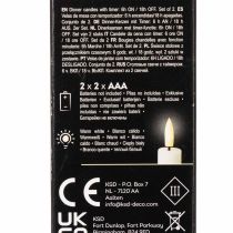gjenstander LED-konisk lys, rødt med varmt hvitt lys, 24 cm, 2 stk.