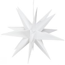 gjenstander LED star 3D hvit timer batteri utvendig Ø30cm H74cm