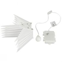 gjenstander LED star 3D hvit timer batteri utvendig Ø30cm H74cm