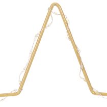 gjenstander Stjerne med 50 LED-lys, borddekorasjon i metall, batteridrevet, for innendørs bruk, 33 cm