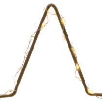 gjenstander Stjerne med 50 LED-lys, borddekorasjon i metall, batteridrevet, for innendørs bruk, 33 cm