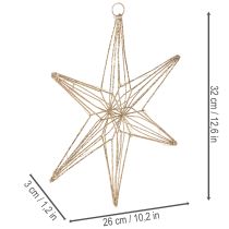 gjenstander Dekorativ LED-stjerne laget av ståltråd for oppheng, for innendørs bruk, 32 cm