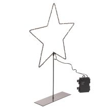 gjenstander LED-stjerne med batterirom på stativ for vinduskarm og bord 46 cm