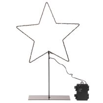 gjenstander LED-stjerne med batterirom på stativ for vinduskarm og bord 46 cm