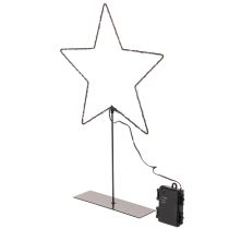 gjenstander LED-stjerne med batterirom på stativ for vinduskarm og bord 46 cm