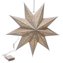 gjenstander Julestjerne LED-dekorasjon for oppheng, varm hvit, innendørs, 38 cm