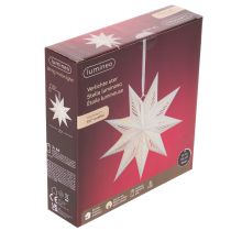 gjenstander Julestjerne LED-dekorasjon for oppheng, varm hvit, innendørs, 38 cm