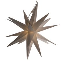 gjenstander Dekorativ LED-stjerne, varmhvit, utendørs, med timer, 40 cm