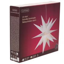gjenstander Dekorativ LED-stjerne, varmhvit, utendørs, med timer, 40 cm