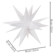 gjenstander LED-stjerne Julestjerne Varmhvit Timer Utendørs 60cm