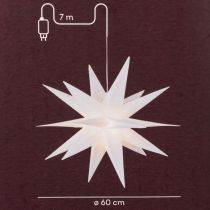 gjenstander LED-stjerne Julestjerne Varmhvit Timer Utendørs 60cm