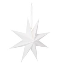 gjenstander LED-hengestjerne med timer, varmhvit, utendørs, 38 cm
