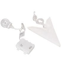 gjenstander LED-hengestjerne med timer, varmhvit, utendørs, 38 cm