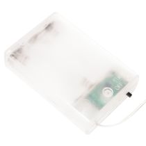 gjenstander Kunstig plante med snø, LED-juletre i jutepose, batteridrevet, for innendørs bruk, 50 cm