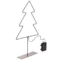 gjenstander LED-juletre, batteridrevet, til innendørs borddekorasjon, 47 cm