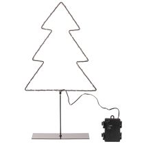 gjenstander LED-juletre, batteridrevet, til innendørs borddekorasjon, 47 cm