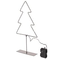 gjenstander LED-juletre, batteridrevet, til innendørs borddekorasjon, 47 cm