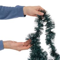 gjenstander Julekrans med glitter og 60 LED-lys og timer, utendørs, 3 m