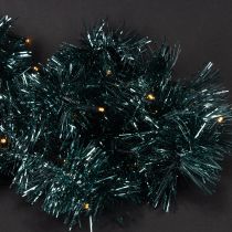 gjenstander Julekrans med glitter og 60 LED-lys og timer, utendørs, 3 m