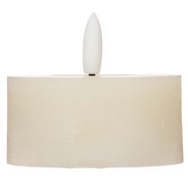 gjenstander LED-telys, varmhvit, flimrende effekt og timer, ekte voks, batteridrevet, 7 cm, 2 stk.