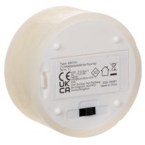 gjenstander LED-telys, varmhvit, flimrende effekt og timer, ekte voks, batteridrevet, 7 cm, 2 stk.