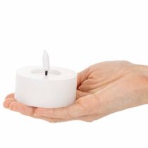 gjenstander LED XL telys hvit ekte voks med timer varm hvit 6 cm 2 stk