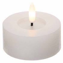 gjenstander LED XL telys hvit ekte voks med timer varm hvit 6 cm 2 stk