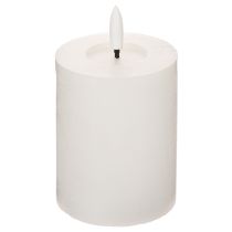 gjenstander LED-søylelys, flimrende, med timer, Ø7 cm, 12 cm