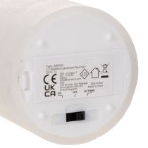 gjenstander LED-søylelys, flimrende, med timer, Ø7 cm, 12 cm