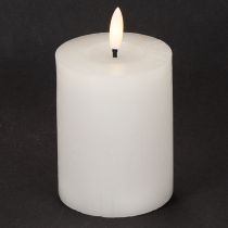 gjenstander LED-søylelys, flimrende, med timer, Ø7 cm, 12 cm