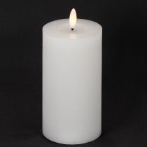 gjenstander LED-søylelys, flimrende, med timer, Ø7 cm, 16 cm