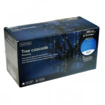 gjenstander Lyskaskade med snøeffekt, vinterdekor advent, LED-lys 6 tråder kaldhvit 480 L60/80/100cm