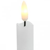 LED stearinlys voks bordlys varm hvit For batteri Ø2cm 24cm 2stk