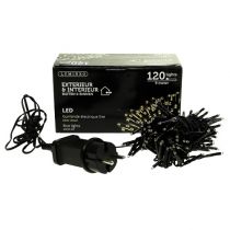 gjenstander LED ris lyskjede 120 9m varm hvit