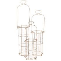 gjenstander Hagelykt, metallvindlykt Ø8,5 cm H23/18,5/14,5 cm 3-delers sett