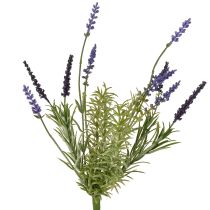 gjenstander Lavendel dekorasjon Kunstig haug med kunstige planter Lilla 36cm