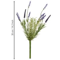 gjenstander Lavendel dekorasjon Kunstig haug med kunstige planter Lilla 36cm