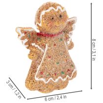 gjenstander Kunstig pepperkakemann dekorativ figur, 8 cm, 3 stk.