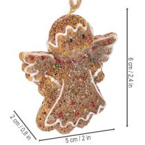 gjenstander Dekorative oppheng, kunstige pepperkakefigurer, 7 cm, 3 stk.