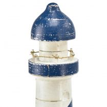 gjenstander Lighthouse Maritim borddekor blå hvit Ø10,5cm H28,5cm