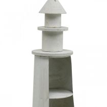 gjenstander Fyrtårn Shabby Chic Cream Maritime Deco Ø13cm H41,5cm