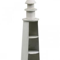 gjenstander Fyrtårn Shabby Chic Krem Sommerdekorasjon Maritim Ø14,5cm H51cm