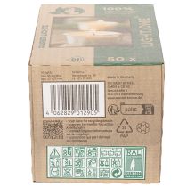 gjenstander Telys i papirhylster for festlige anledninger og stemningsfulle øyeblikk Light One 4cm 50 stk