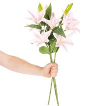 gjenstander Kunstig liljeblomst, stilkblomst, dekorasjon, 68 cm, 3 stk.
